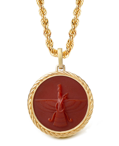 CARNELIAN FARAVAHAR NECKLACE