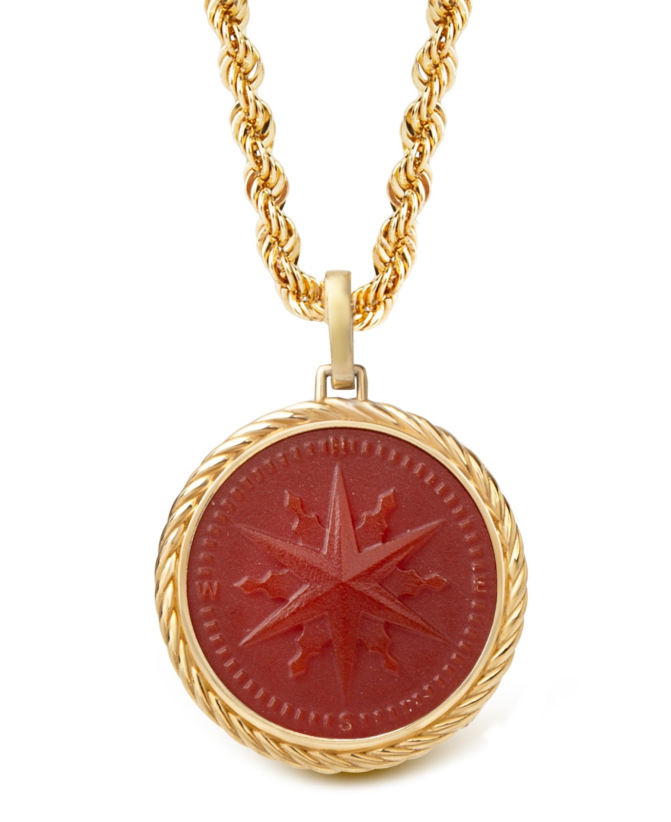 CARNELIAN COMPASS NECKLACE