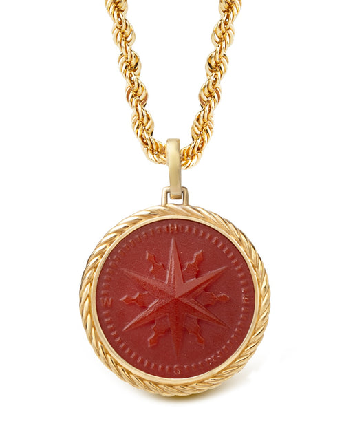 CARNELIAN COMPASS NECKLACE