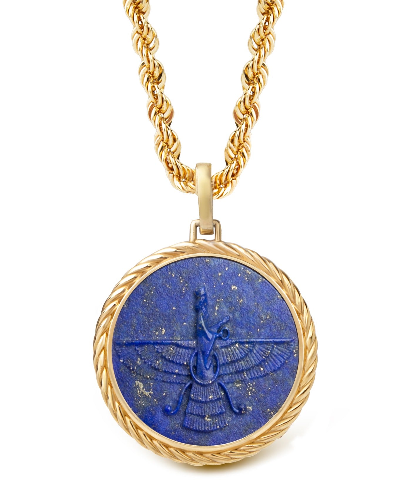 LAPIS LAZULI FARAVAHAR NECKLACE