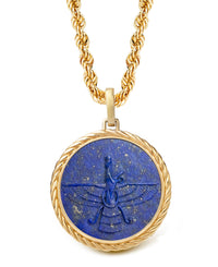 LAPIS LAZULI FARAVAHAR NECKLACE