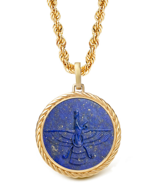 LAPIS LAZULI FARAVAHAR NECKLACE