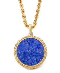LAPIS LAZULI SAINT GEORGE NECKLACE