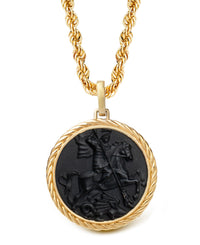 ONYX SAINT GEORGE NECKLACE