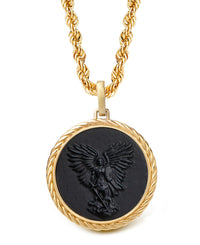 ONYX MICHAEL ARCHANGEL NECKLACE