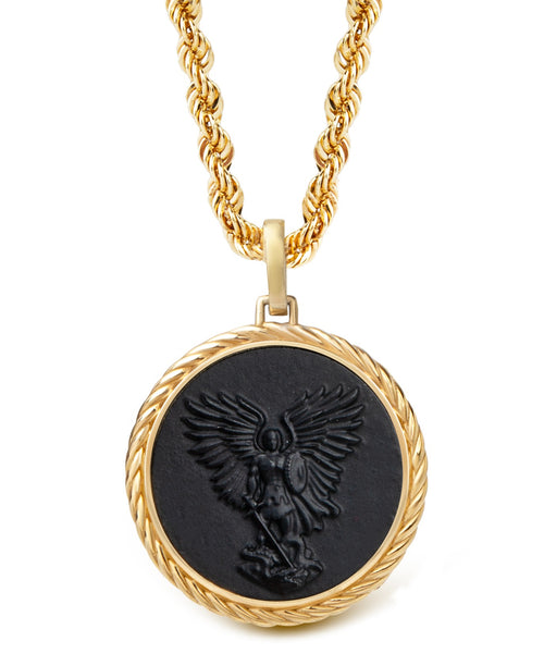 ONYX MICHAEL ARCHANGEL NECKLACE