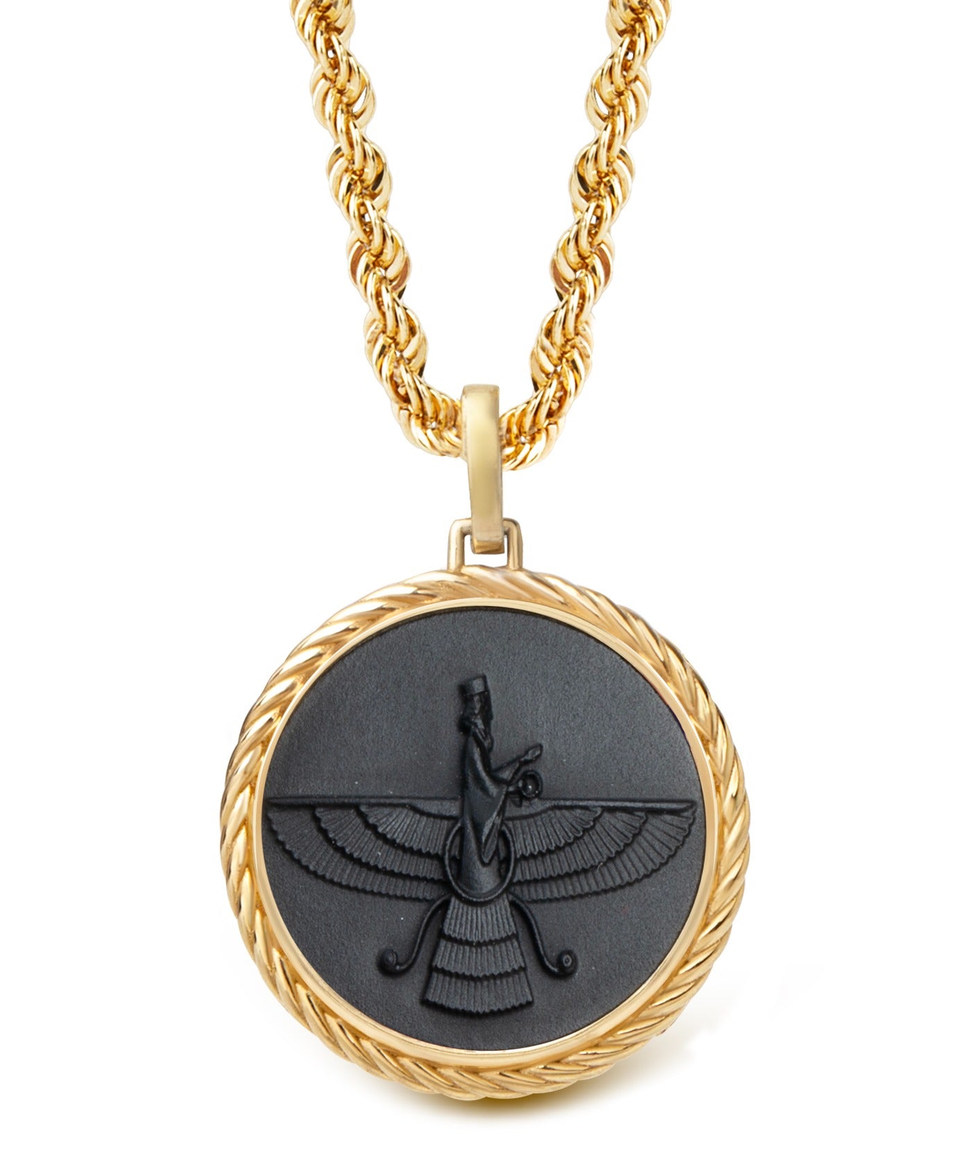 ONYX FARAVAHAR NECKLACE