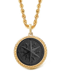 ONYX COMPASS NECKLACE
