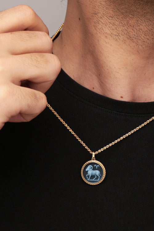 SARDONYX ARIES NECKLACE