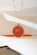 CARNELIAN CANCER NECKLACE
