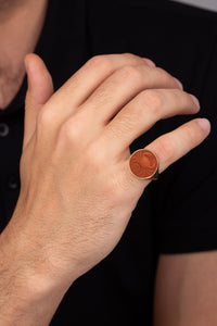 CARNELIAN CANCER RING