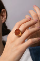 CARNELIAN CANCER RING