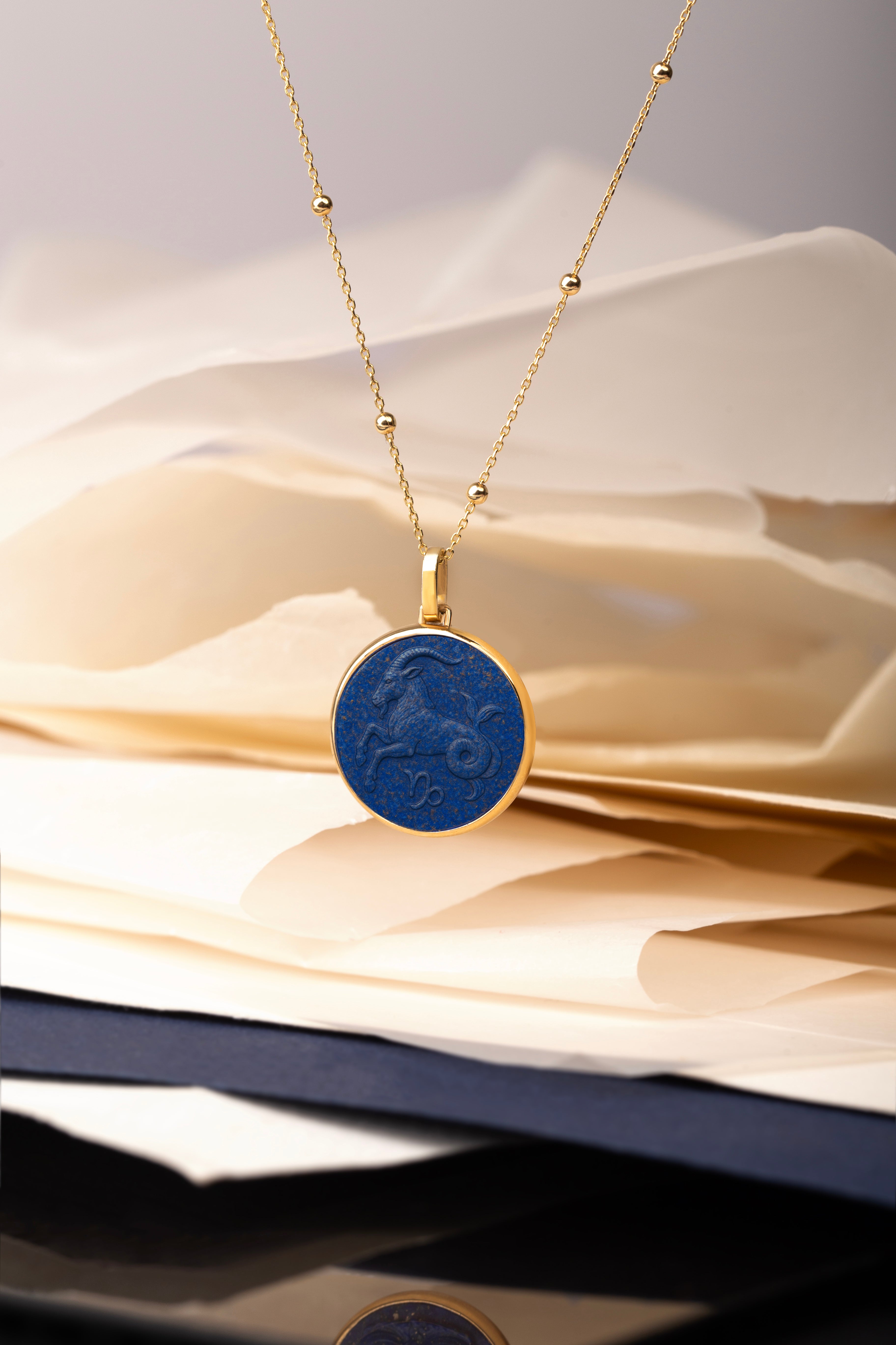 LAPIS LAZULI CAPRICORN NECKLACE