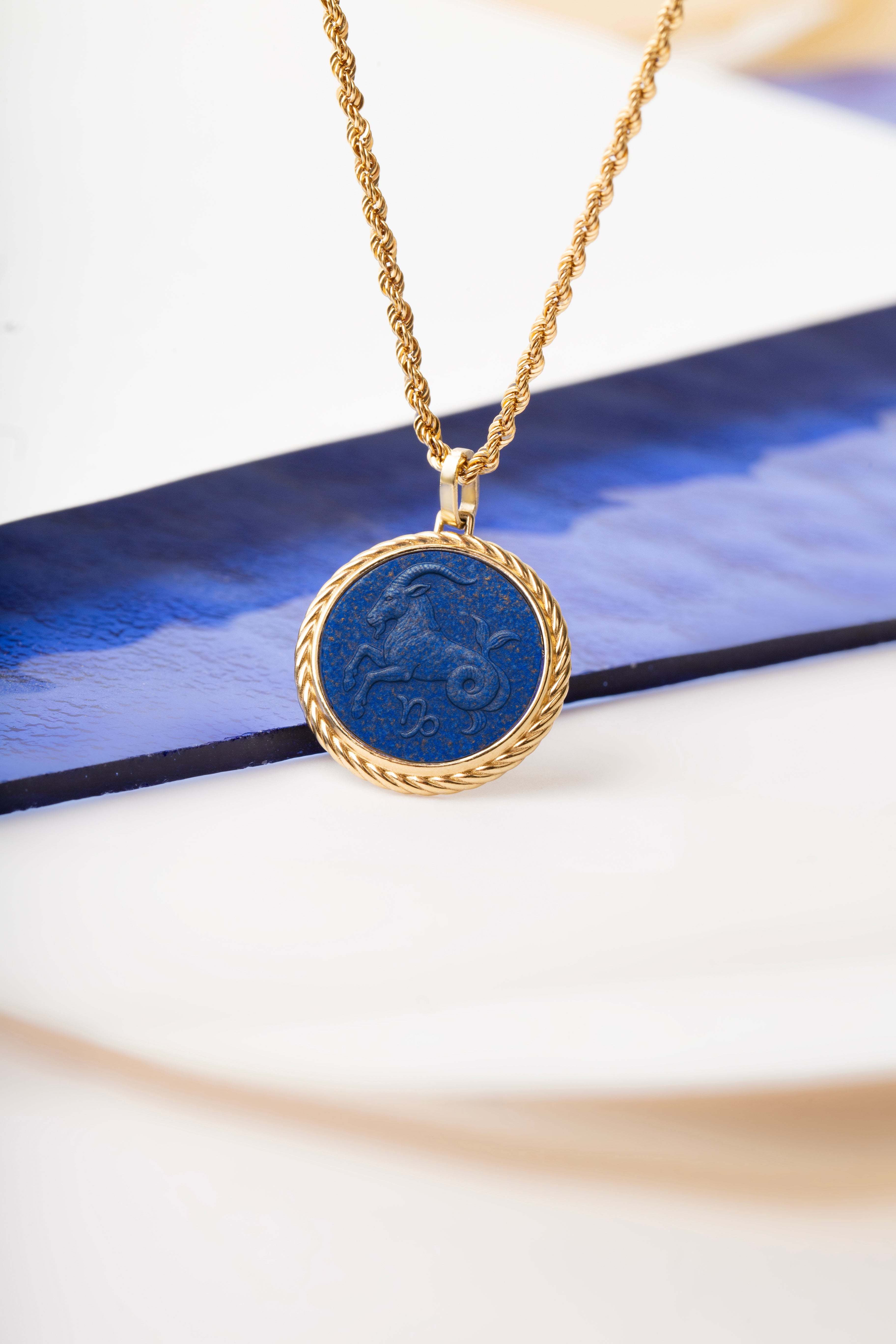 LAPIS LAZULI CAPRICORN NECKLACE
