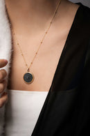 ONYX COMPASS NECKLACE