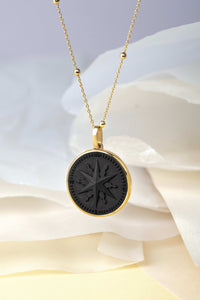 ONYX COMPASS NECKLACE