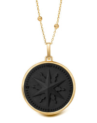ONYX COMPASS NECKLACE