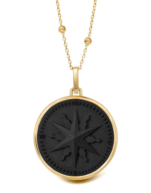 ONYX COMPASS NECKLACE