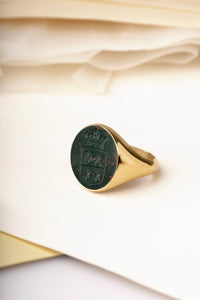 BLOODSTONE FAMILY CREST RING