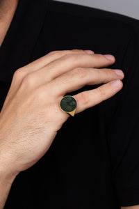 BLOODSTONE GEMINI RING