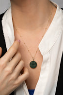 BLOODSTONE GEMINI NECKLACE