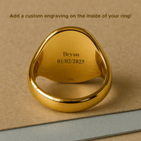 ONYX FAMILY CREST RING