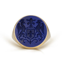 LAPIS LAZULI FAMILY CREST RING