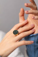 BLOODSTONE LIBRA RING