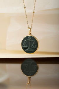 BLOODSTONE LIBRA NECKLACE