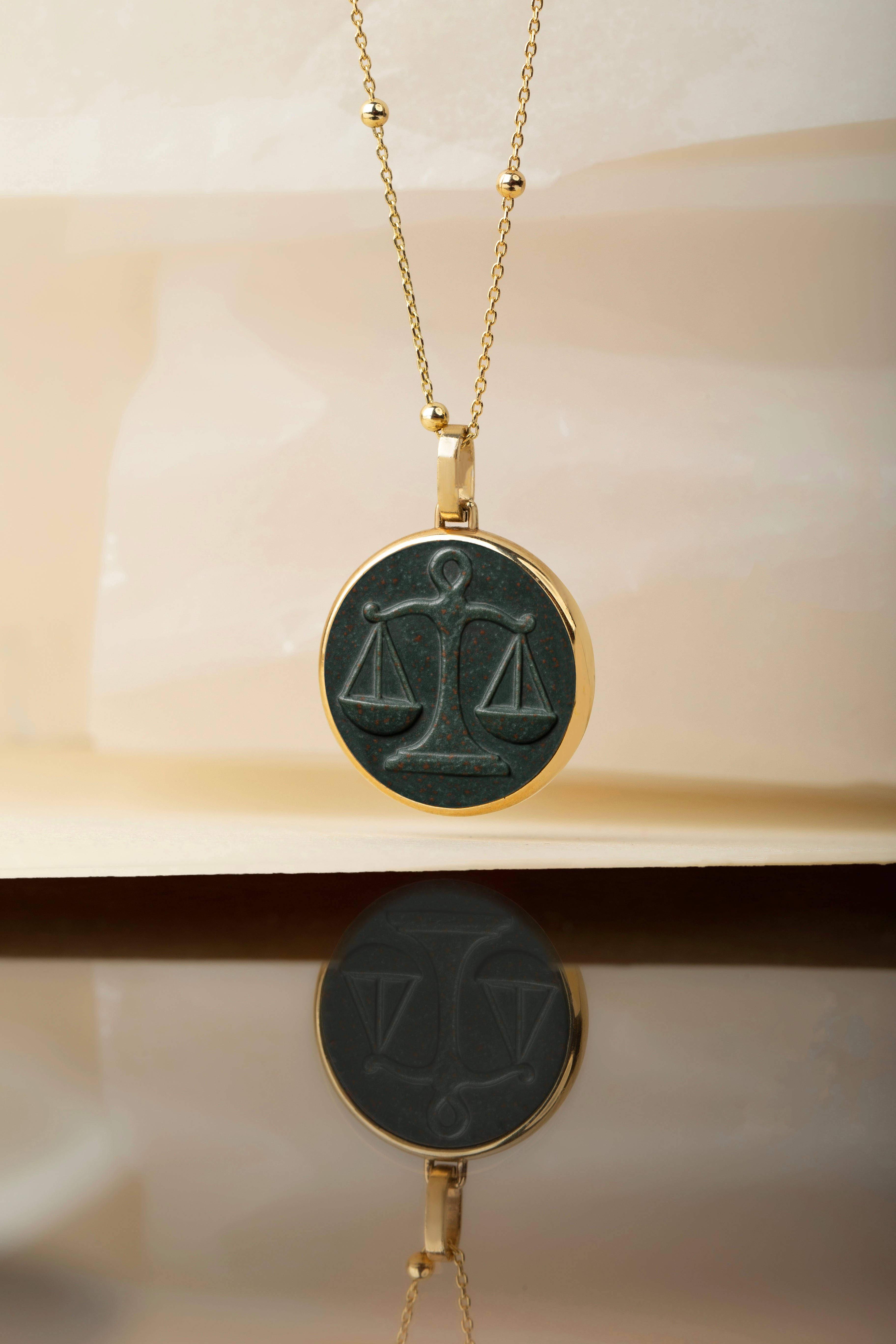 BLOODSTONE LIBRA NECKLACE