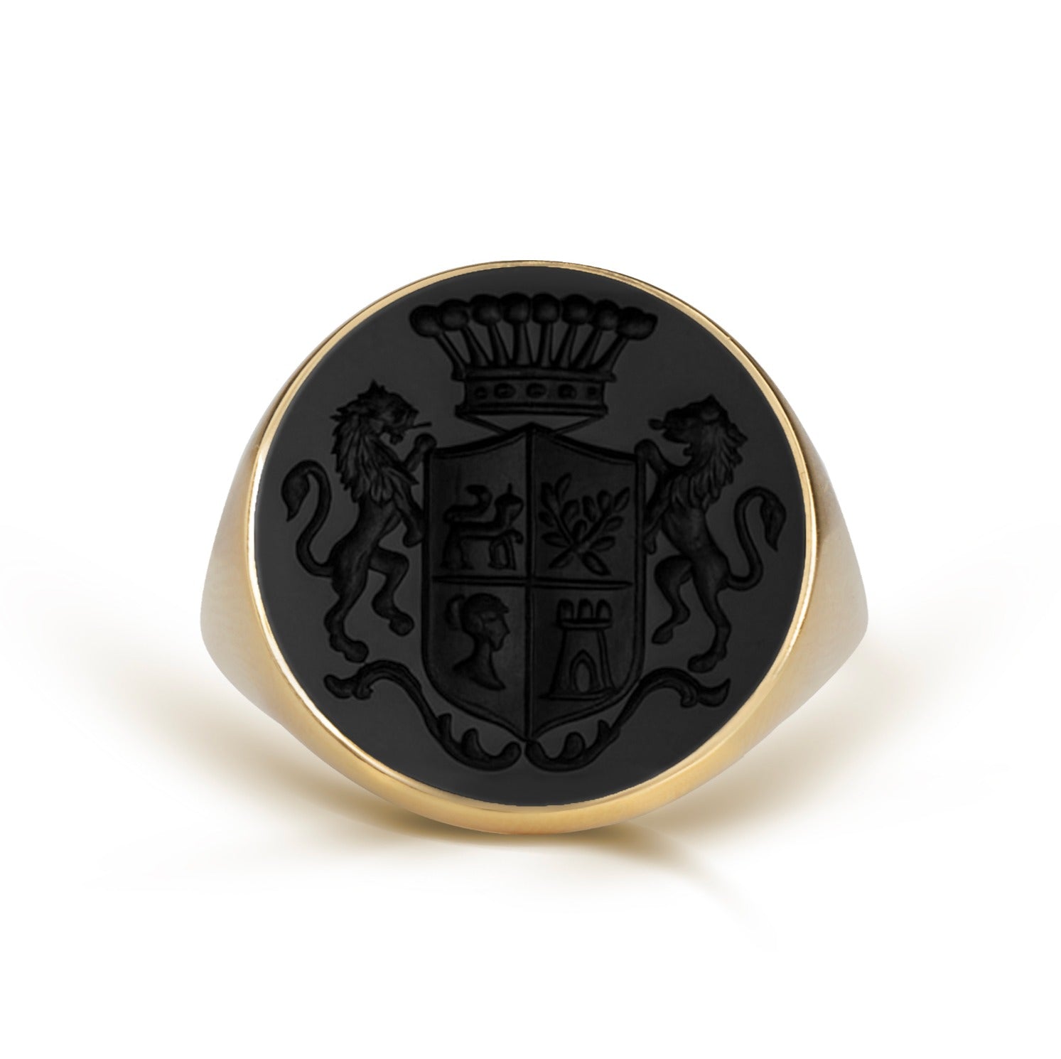 ONYX FAMILY CREST RING