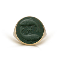 BLOODSTONE PISCES RING