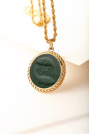 BLOODSTONE PISCES NECKLACE