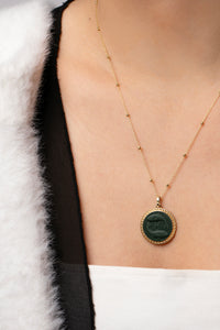 BLOODSTONE PISCES NECKLACE