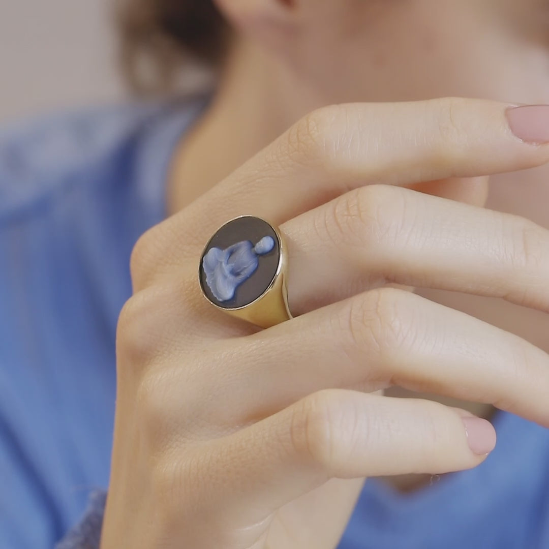 SARDONYX BUDDHA RING
