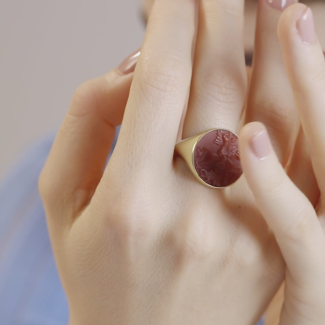 CARNELIAN SAINT GEORGE RING