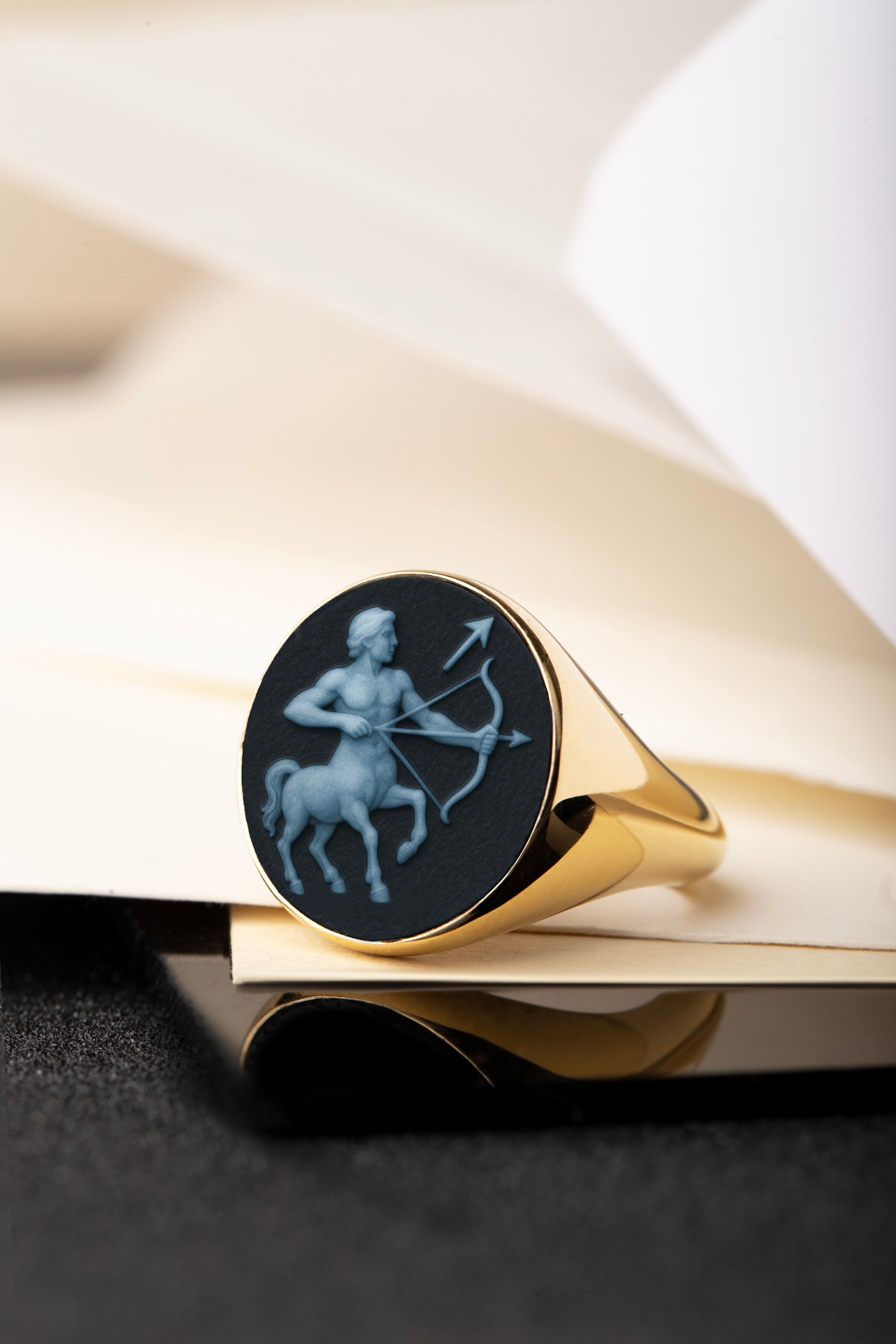 SARDONYX SAGITTARIUS RING