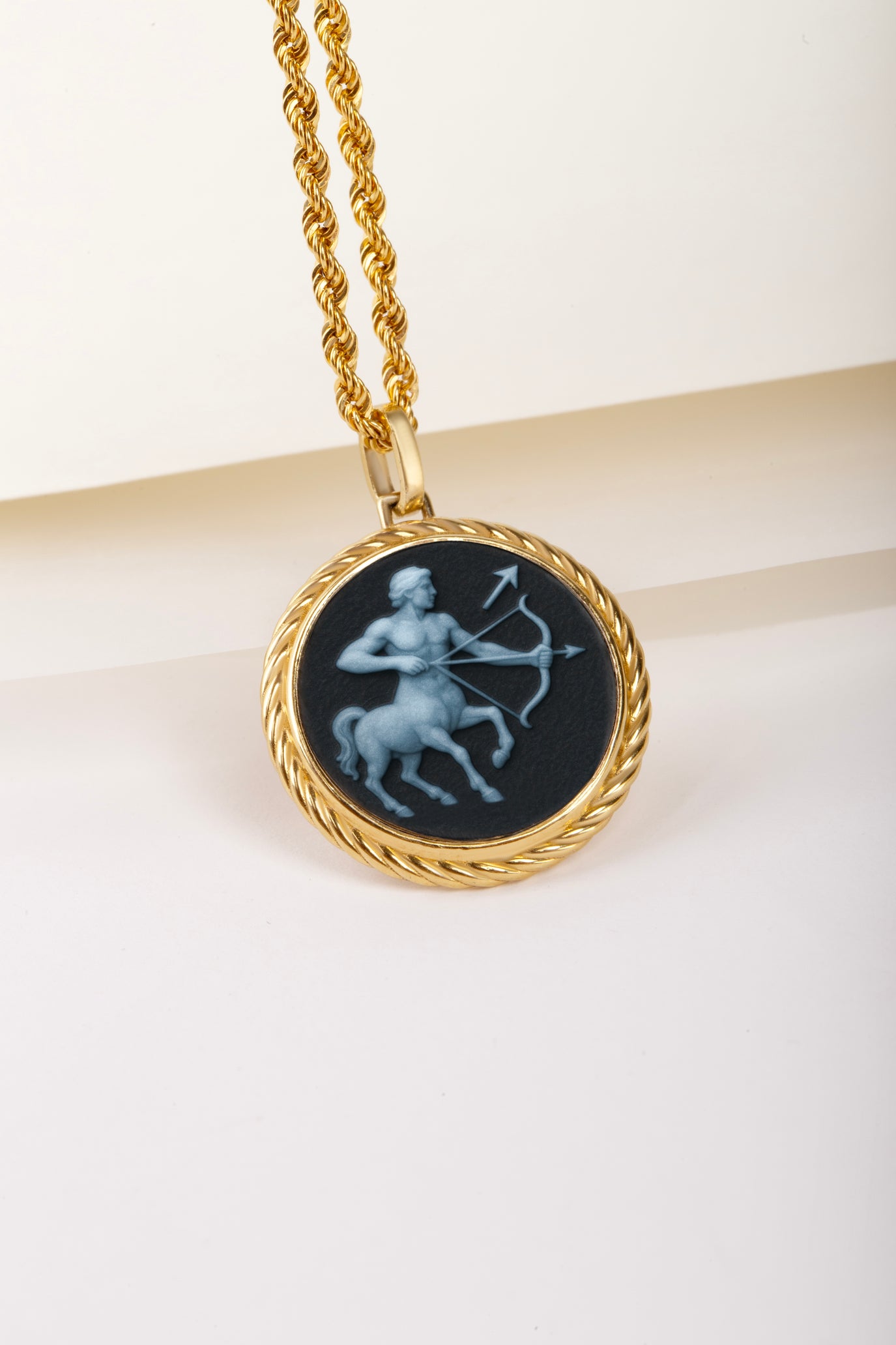 SARDONYX SAGITTARIUS NECKLACE