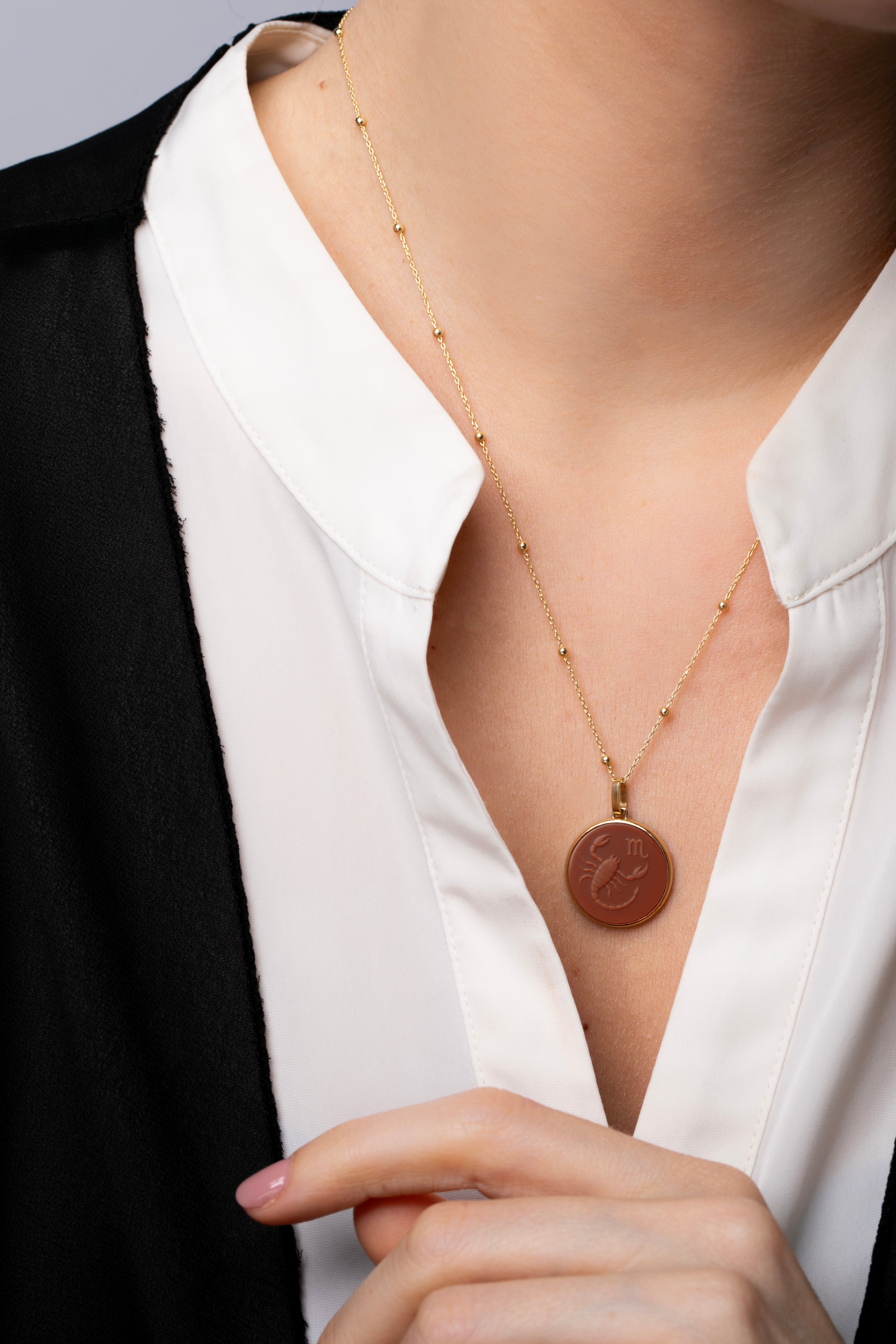 CARNELIAN SCORPIO NECKLACE