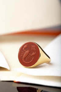 CARNELIAN SCORPIO RING
