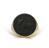 ONYX TAURUS RING