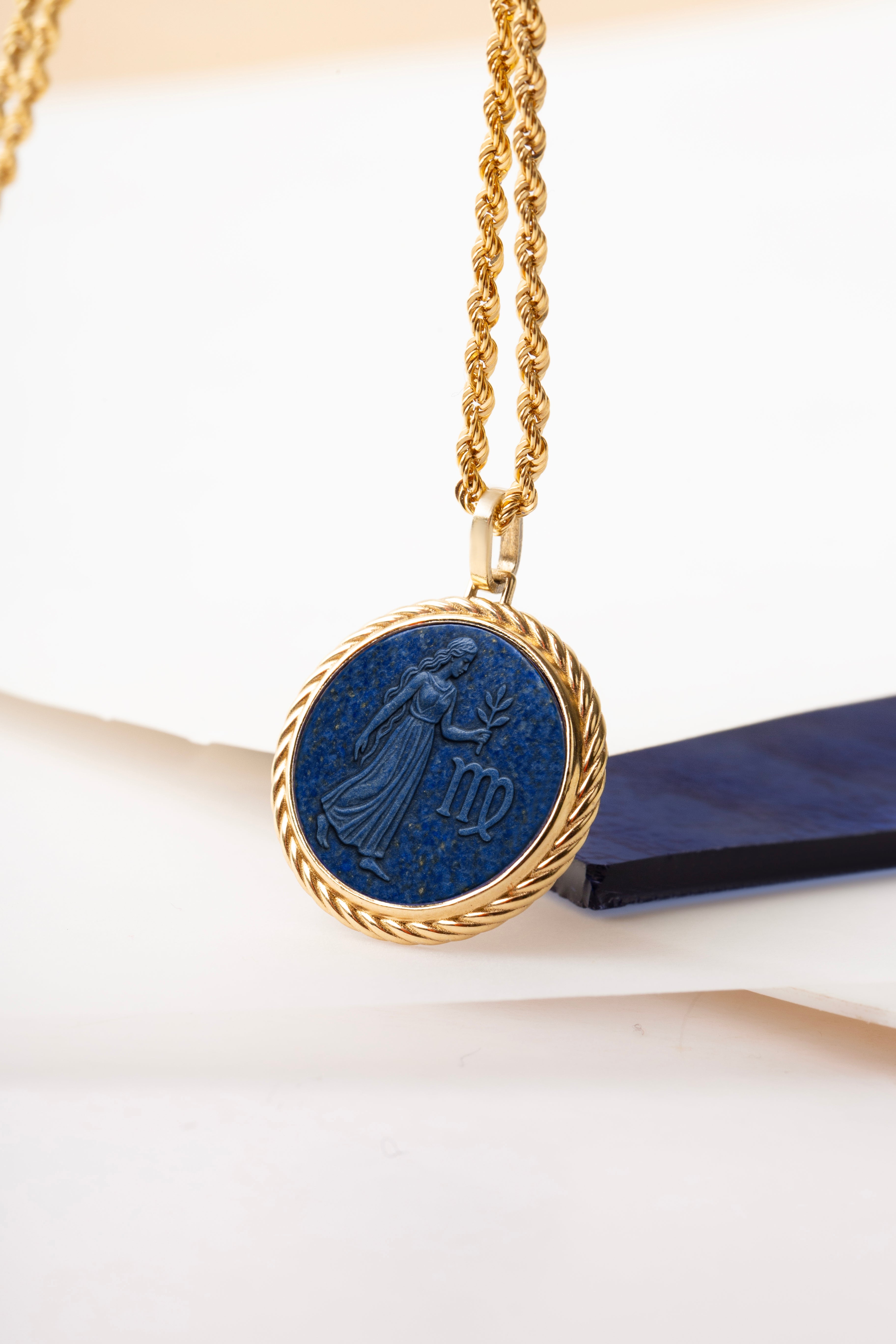 LAPIS LAZULI VIRGO NECKLACE