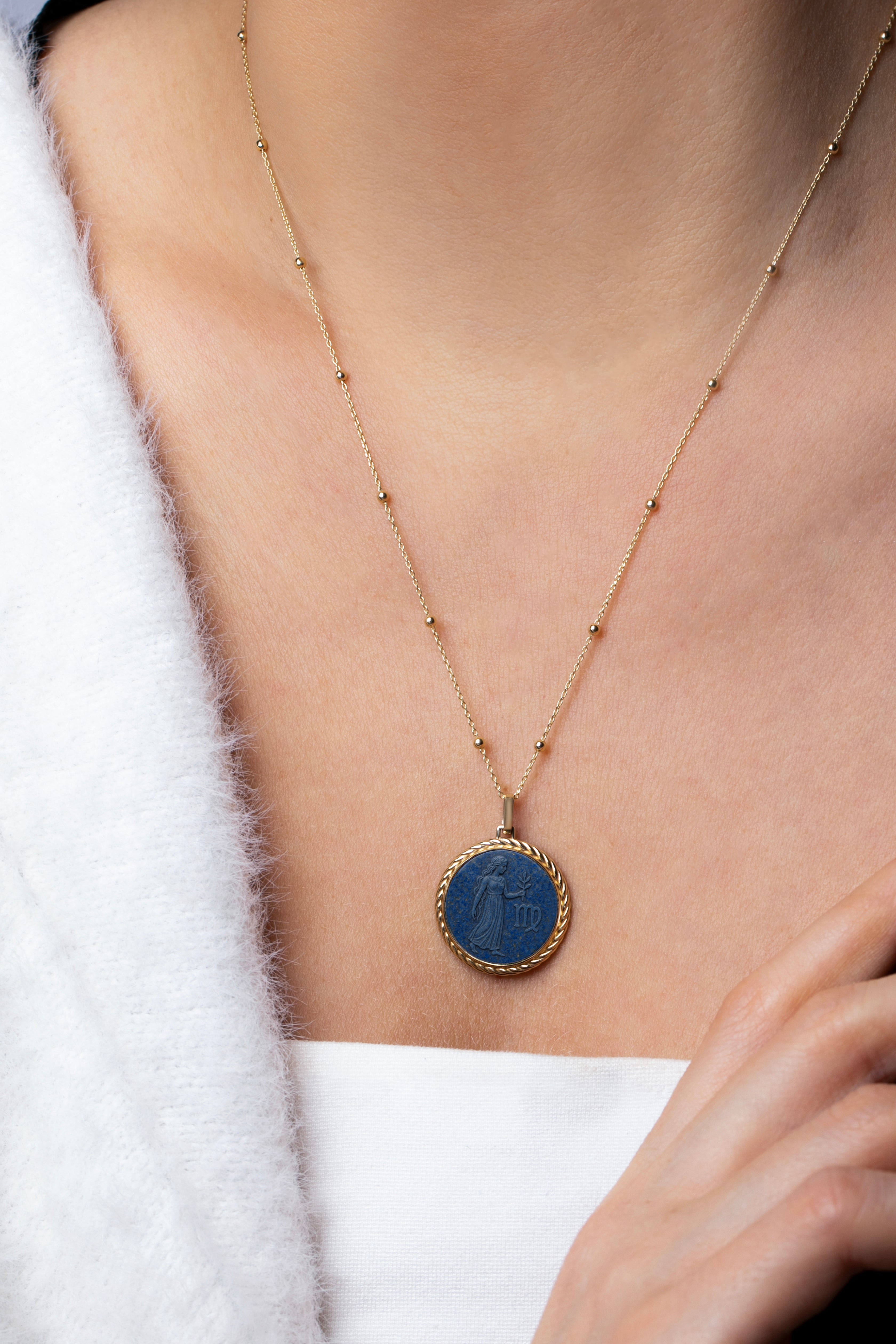 LAPIS LAZULI VIRGO NECKLACE
